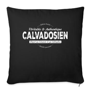 Calvadosien du Calvados - Housse de coussin décorative 45 x 45 cm - noir - Devant