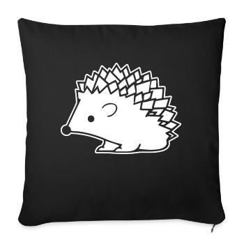 Igel Wald Stachelig Tier - Sofakissenbezug 45 x 45 cm - Schwarz - Vorne