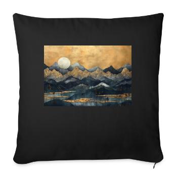 Dante landscape - Sofa pillowcase 17,3'' x 17,3'' (45 x 45 cm) - black - Front