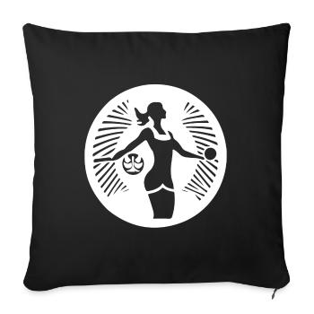 Volleyball player - Sofa pillowcase 17,3'' x 17,3'' (45 x 45 cm) - black - Front