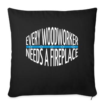 Tout est ok sagesse cotondrawstringbag fun - Housse de coussin décorative 45 x 45 cm - noir - Devant