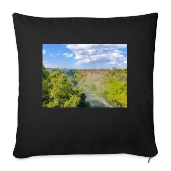 gorge near the Victoria Falls in Zimbabwe - Sofa pillowcase 17,3'' x 17,3'' (45 x 45 cm) - black - Front