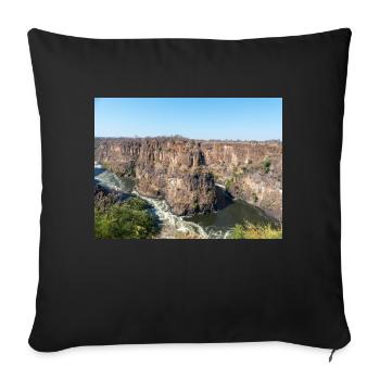 gorge near the Victoria Falls in Zimbabwe - Sofa pillowcase 17,3'' x 17,3'' (45 x 45 cm) - black - Front