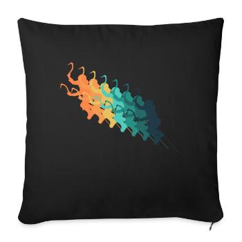 Vintage climbing - Sofa pillowcase 17,3'' x 17,3'' (45 x 45 cm) - black - Front