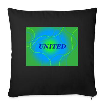 United - Sofakissenbezug 45 x 45 cm - Schwarz - Vorne