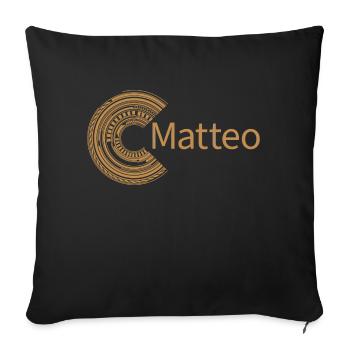 For Matteo - Sofa pillowcase 17,3'' x 17,3'' (45 x 45 cm) - black - Front
