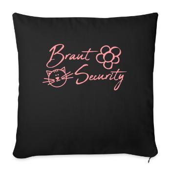 Sécurité nuptiale - Housse de coussin décorative 45 x 45 cm - noir - Devant