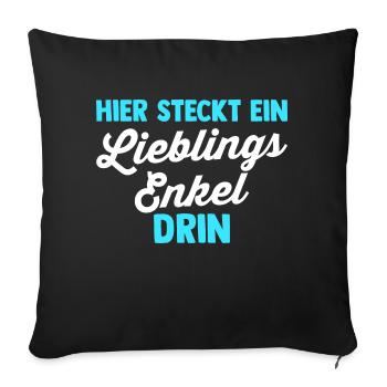 Enkel - Sofakissenbezug 45 x 45 cm - Schwarz - Vorne