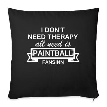Paintball Airsoft - Housse de coussin décorative 45 x 45 cm - noir - Devant