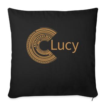For Lucy - Sofa pillowcase 17,3'' x 17,3'' (45 x 45 cm) - black - Front