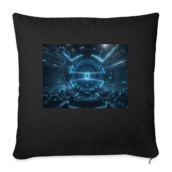 Synthèse de l’avenir de la technologie - Housse de coussin décorative 45 x 45 cm - noir - Devant