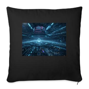 Synthesis of the future of technology - Sofa pillowcase 17,3'' x 17,3'' (45 x 45 cm) - black - Front