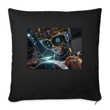 Synthesis of the future of technology - Sofa pillowcase 17,3'' x 17,3'' (45 x 45 cm) - black - Front