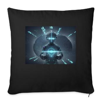 Synthèse de l’avenir de la technologie - Housse de coussin décorative 45 x 45 cm - noir - Devant