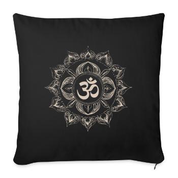 Cosmic Resonance: The Sacred Om - Sofa pillowcase 17,3'' x 17,3'' (45 x 45 cm) - black - Front