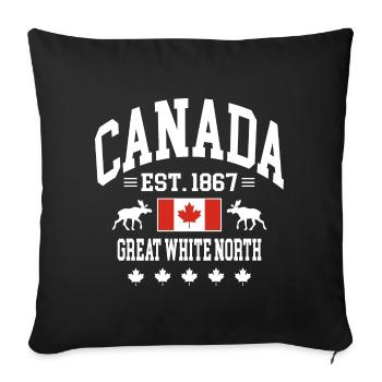Canada - Sofa pillowcase 17,3'' x 17,3'' (45 x 45 cm) - black - Front