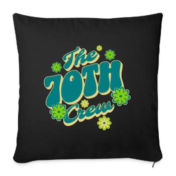 70s Crew - Sofa pillowcase 17,3'' x 17,3'' (45 x 45 cm) - black - Front