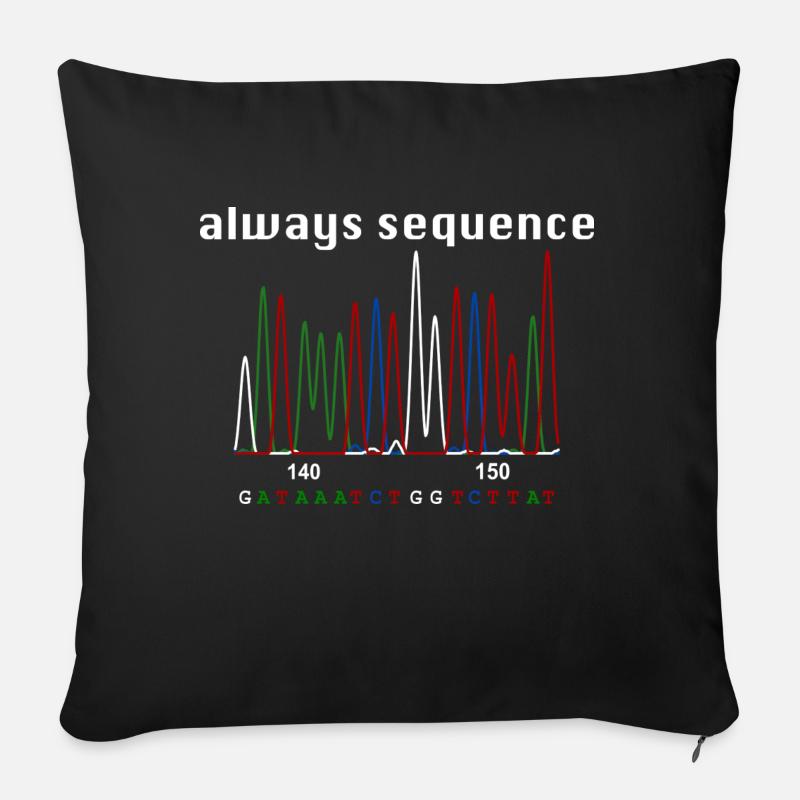 Toujours séquencer - Housse de coussin décorative 45 x 45 cm - noir