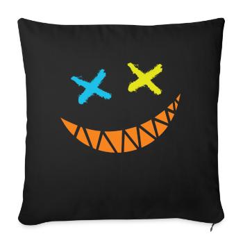 Funny Picture Funny Humor Gift Idea - Sofa pillowcase 17,3'' x 17,3'' (45 x 45 cm) - black - Front
