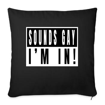 50e anniversaire anniversaire idée cadeau drôle LGBT - Housse de coussin décorative 45 x 45 cm - noir - Devant