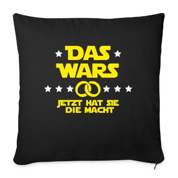 Das wars - Sofakissenbezug 45 x 45 cm - Schwarz - Vorne