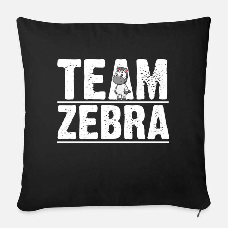 Zebra - Sofakissenbezug 45 x 45 cm - Schwarz