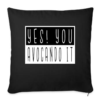 anniversaire droits des animaux végétaux blagues géniales - Housse de coussin décorative 45 x 45 cm - noir - Devant