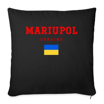 Marioupol, Ukraine - Housse de coussin décorative 45 x 45 cm - noir - Devant