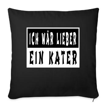 bday zitat meerkatze humor lustig perserkatze - Sofakissenbezug 45 x 45 cm - Schwarz - Vorne