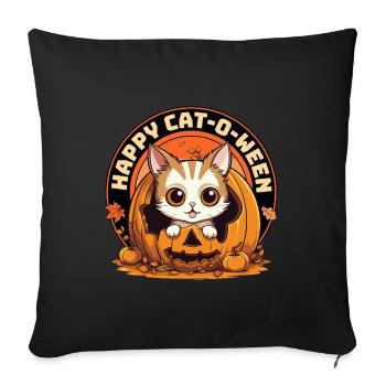 Halloween Cat Pumpkin Costume Cute Cute Funny - Sofa pillowcase 17,3'' x 17,3'' (45 x 45 cm) - black - Front