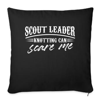chef scout nouer peut me faire peur Design pour un - Housse de coussin décorative 45 x 45 cm - noir - Devant