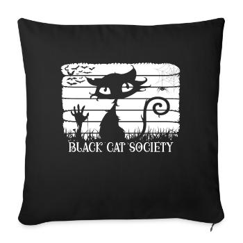 Black Cat Society - Sofa pillowcase 17,3'' x 17,3'' (45 x 45 cm) - black - Front