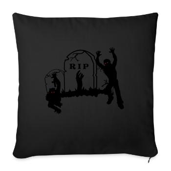 Auferstehende Zombies - Sofakissenbezug 45 x 45 cm - Schwarz - Vorne
