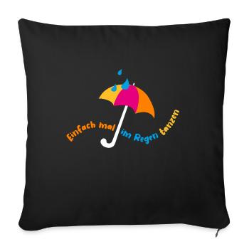 Dancing in the rain - Sofa pillowcase 17,3'' x 17,3'' (45 x 45 cm) - black - Front