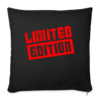 Édition limitée - Housse de coussin décorative 45 x 45 cm - noir - Devant