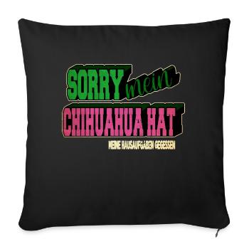 Bday citation Terrier Noël Chihuahua Cool - Housse de coussin décorative 45 x 45 cm - noir - Devant