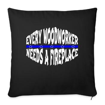 Idée de cadeau de chemises pour bébés et tout-petits Carpenter - Housse de coussin décorative 45 x 45 cm - noir - Devant