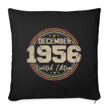 The legends were born in December 1956 - 1956 - Sofa pillowcase 17,3'' x 17,3'' (45 x 45 cm) - black - Front