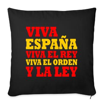 viva españa viva el rey viva el orden y la ley - Sofa pillowcase 17,3'' x 17,3'' (45 x 45 cm) - black - Front