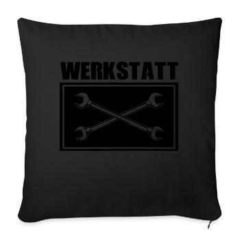 werkzeug werkstatt - Sofakissenbezug 45 x 45 cm - Schwarz - Vorne