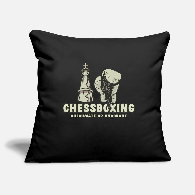 Schachboxen - Schachmatt Oder Knockout Schachboxen Sofakissenbezug 45 x 45 cm