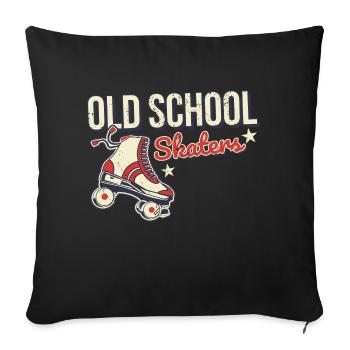Talk Derby To Me Roller Derby Patins à roulettes - Housse de coussin décorative 45 x 45 cm - noir - Devant