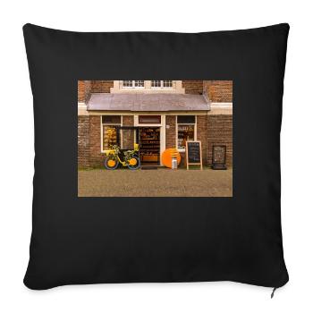 Amsterdam cheese - Sofa pillowcase 17,3'' x 17,3'' (45 x 45 cm) - black - Front