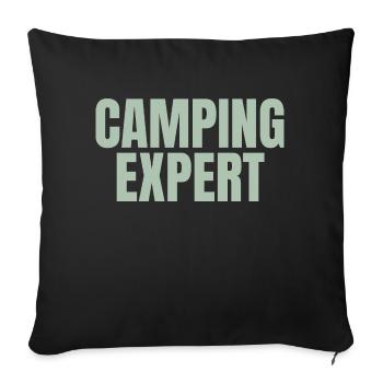 Camping expert - Sofa pillowcase 17,3'' x 17,3'' (45 x 45 cm) - black - Front