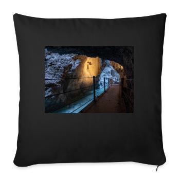 Partnach Gorge - Sofa pillowcase 17,3'' x 17,3'' (45 x 45 cm) - black - Front