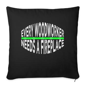 arborists americas forest work fun chainsaw grab - Sofa pillowcase 17,3'' x 17,3'' (45 x 45 cm) - black - Front