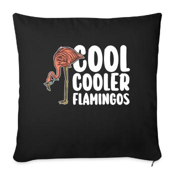 Cool Cooler Flamingos - Sofakissenbezug 45 x 45 cm - Schwarz - Vorne