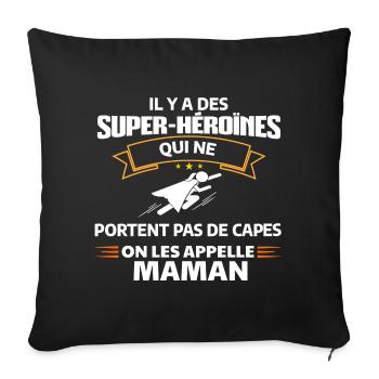 Super-Héroïnes Maman Faucon - Housse de coussin décorative 45 x 45 cm - noir - Devant