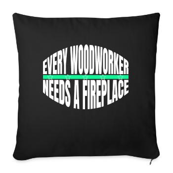 joke geek gift birthday present the carpenters - Sofa pillowcase 17,3'' x 17,3'' (45 x 45 cm) - black - Front