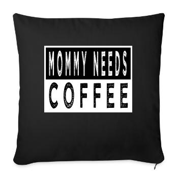 happy funny cappuccino gift addicted humor - Sofakissenbezug 45 x 45 cm - Schwarz - Vorne